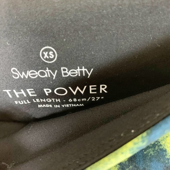 Sweaty Betty Women's Power Full Length Leggings in Blue Floral Splash Size XS - Picture 4 of 6